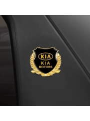 Металлическая эмблема на автомобиль "KIA" самоклеящаяся